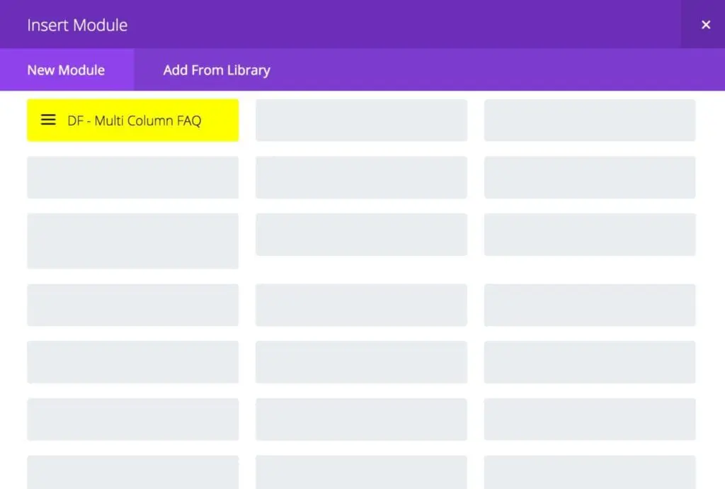 Multi Column FAQ Option