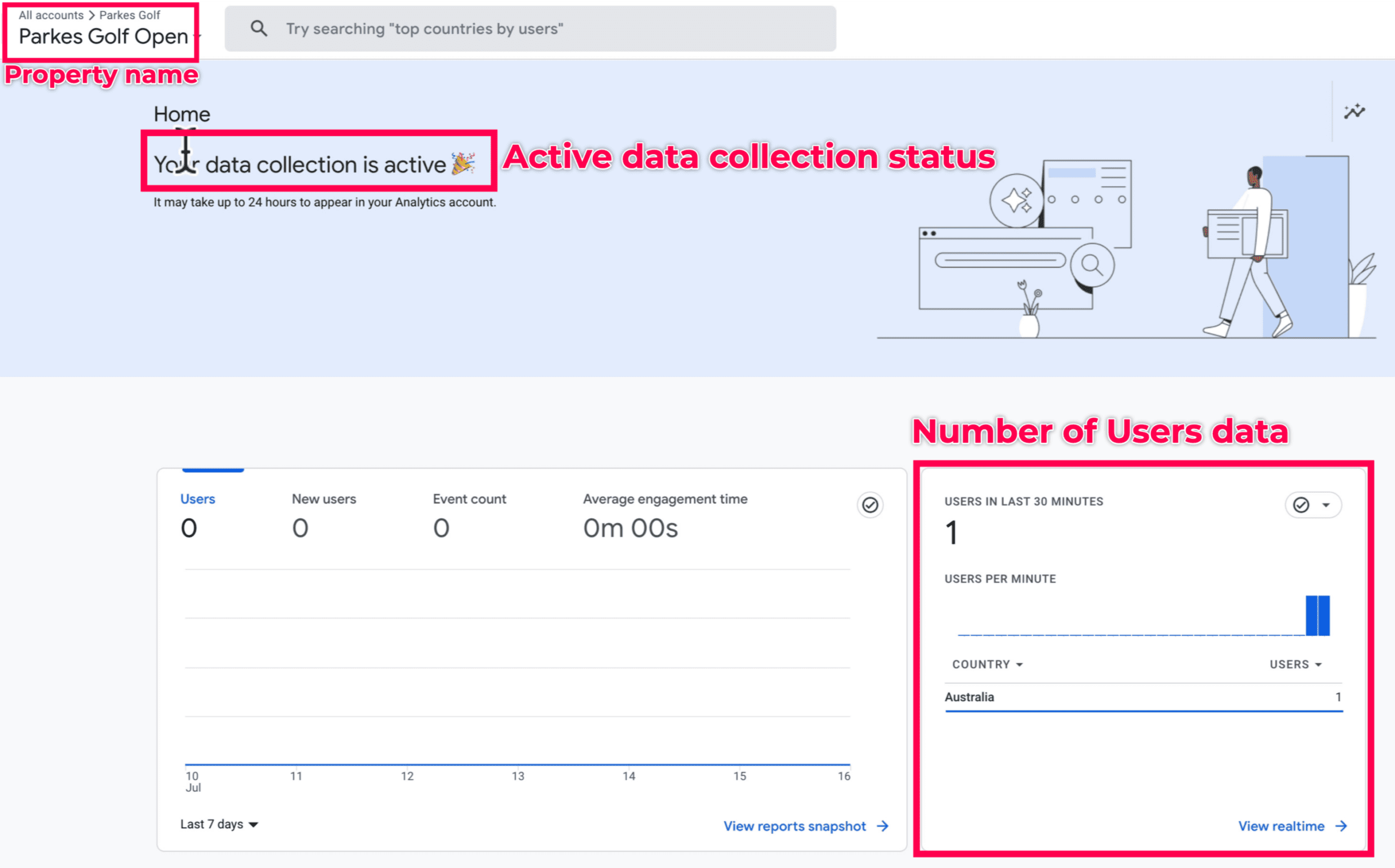 Google Analytics collects live website data