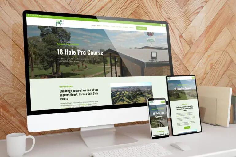 Parkes Golf Club multi device mockup