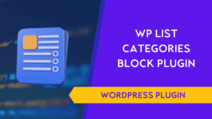 WP List Categories Block