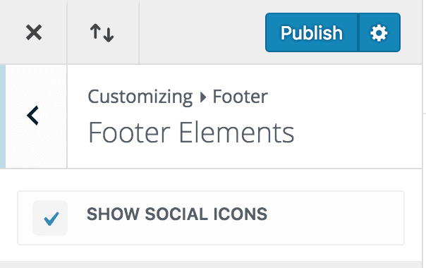 Show or Hide all footer social media icons