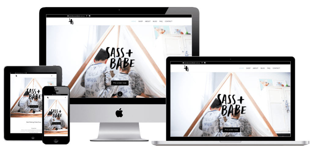 Sass and Babe Website with online ordering