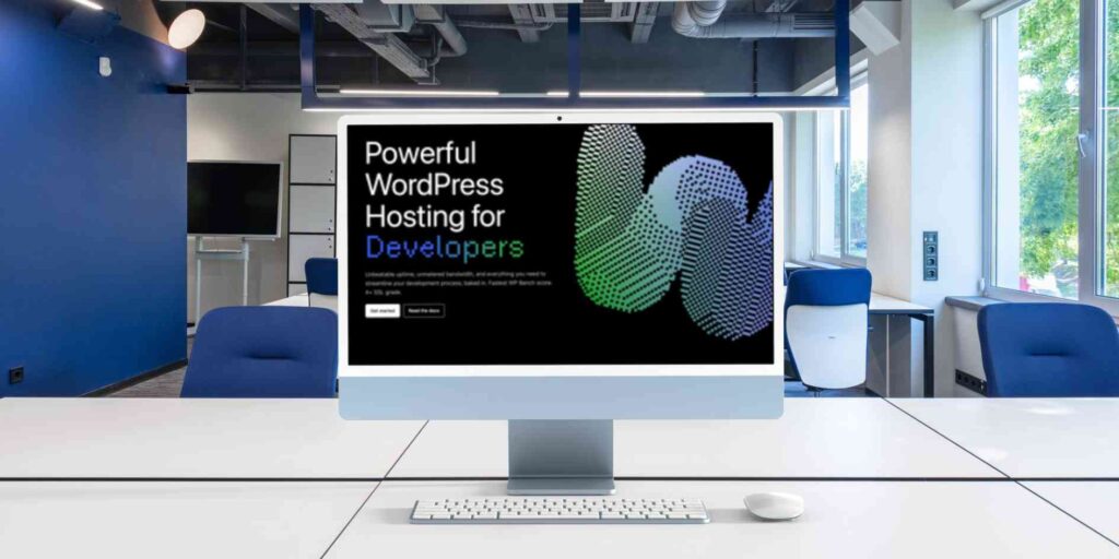 The WordPress developer home page displayed on an imac